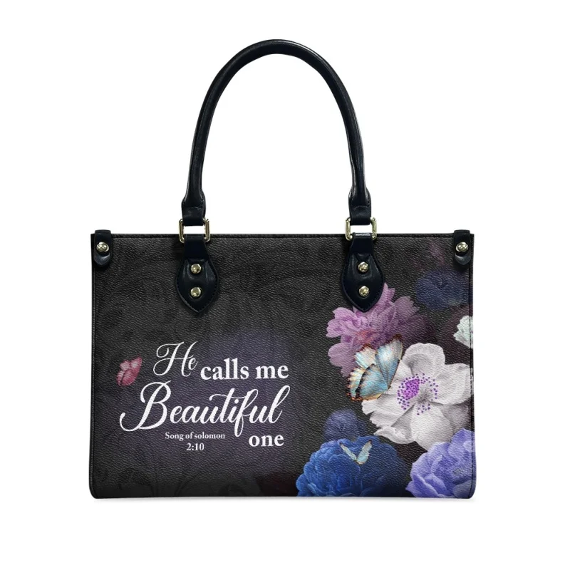 Personalized Bags Solomon He Calls Me Beautiful One Cross Handbags for Female Eastern Star Ladies Casual Totes Bolsas Femininas