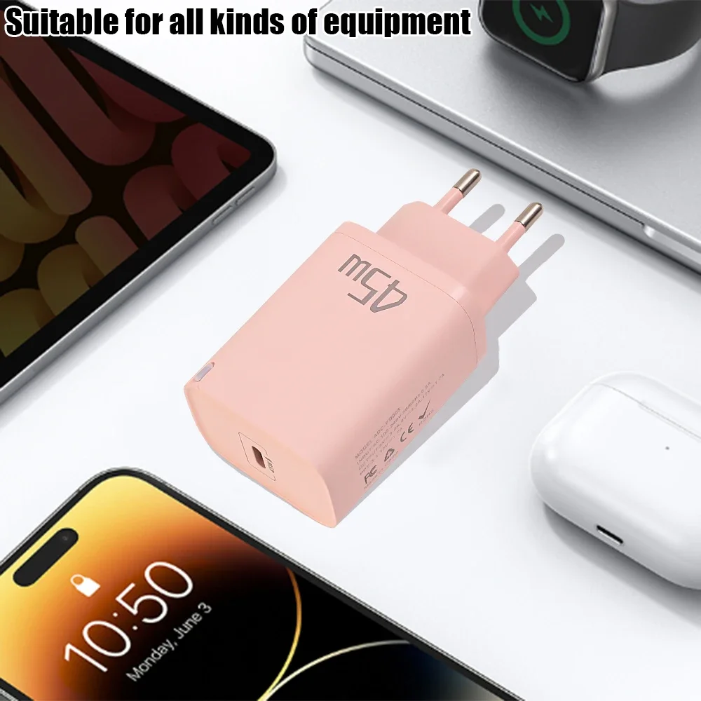 Colorful Type-C Fast Charger EU/US/UK Mobile Phone Chargers USB C Charging Plug Universal Adapter For iPhone Samsung Huawei OPPO - náhled 4