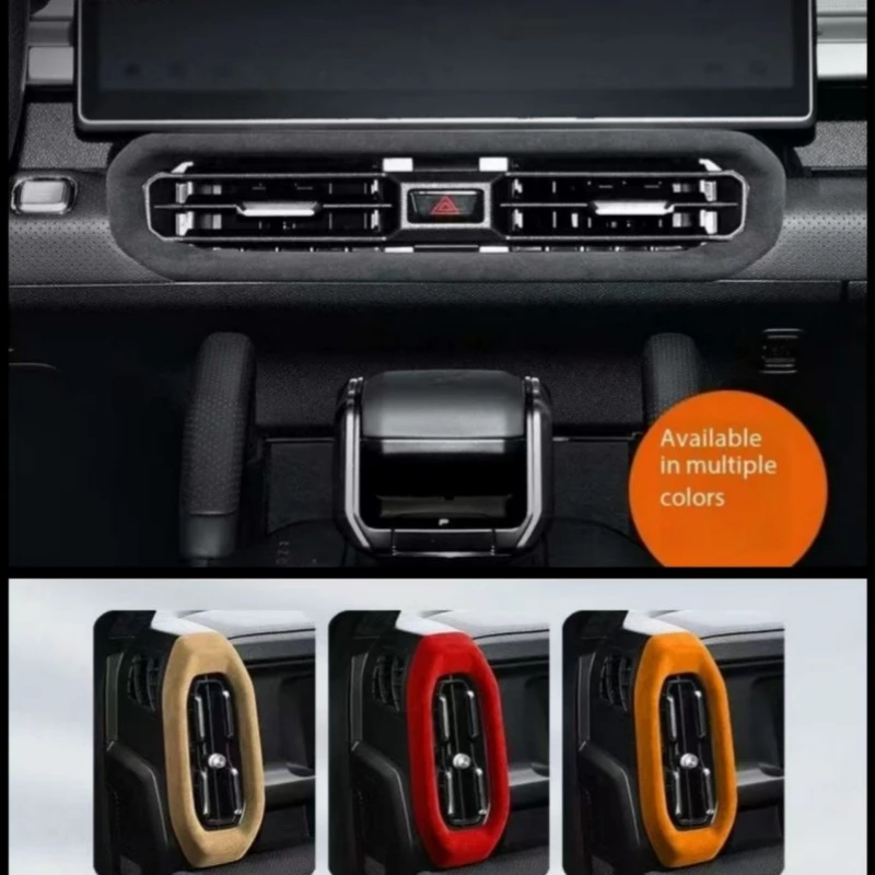 

Для Jetour T2 Traveler 2023 2024, верхняя замшевая навигационная рамка, декоративная рамка для воздуховыпускного отверстия, крышка
