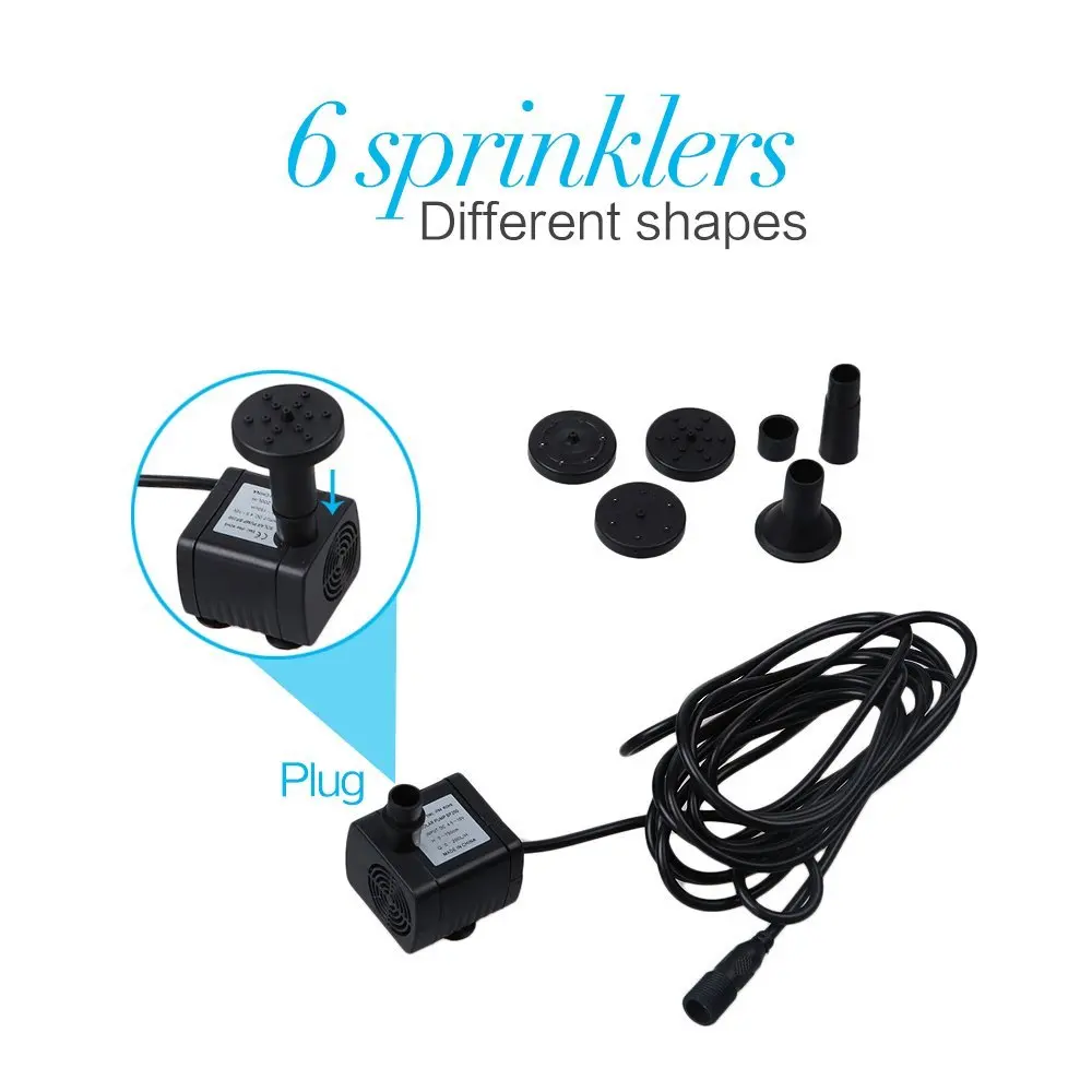 9V Solar Panels Power Garden Decor Home Bird Bath Fish Tank Submersible Pump Kit Car Water Fountain Fast Delivery