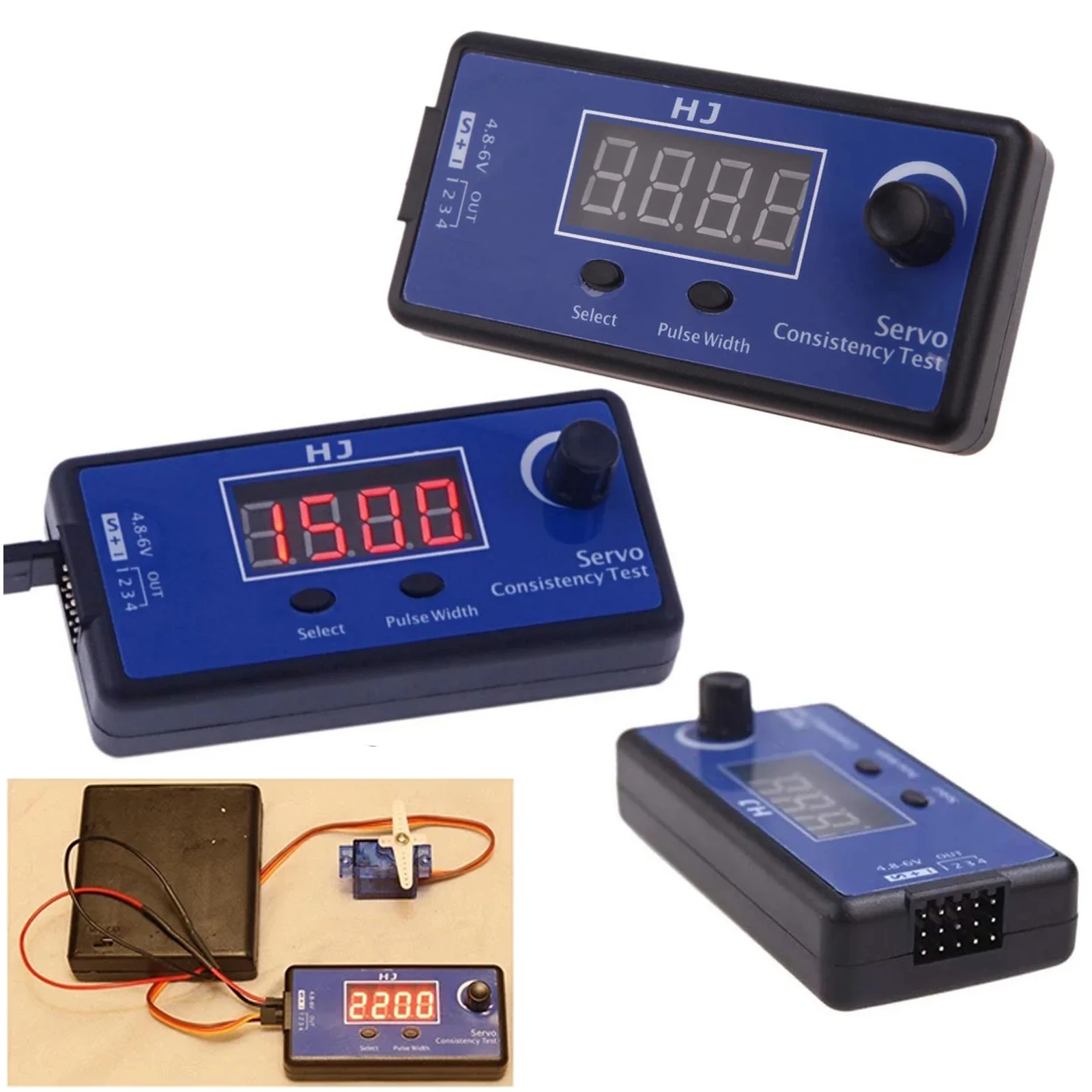 HJ Digital Servo Tester Portable ESC Consistency Control Tester for RC Helicopter Airplane Car RC Helicopter Tester Tool