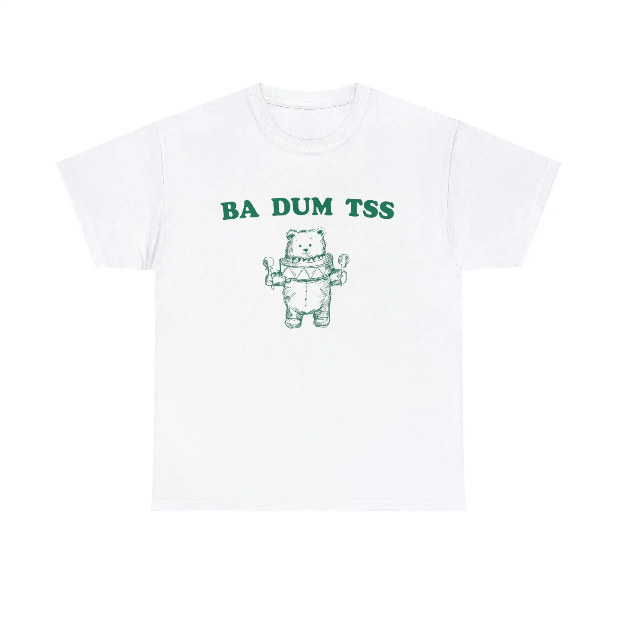 Ba Dum Tss meme shirt Funny T Retro cartoon bear Comedian Unhinged Chaotic shirts Band