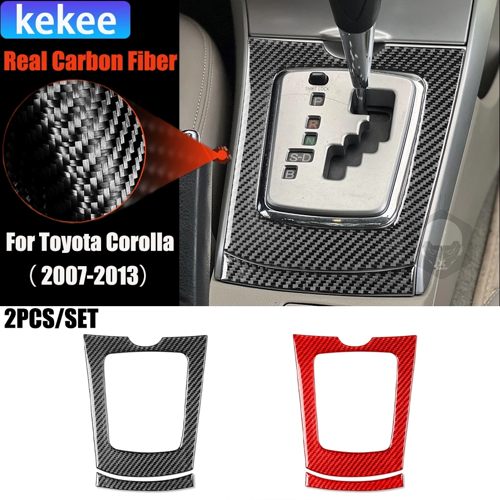 

Carbon Fiber Car Accessories Gear Shift Surround Modified Interior Trim Cover Sticker For Toyota Corolla 2007 2008 2009-2013