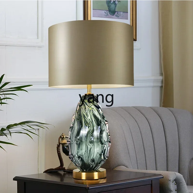 Yjq Modern Simple and Light Luxury Living Room Glass Table Lamp Creative  Bedroom Bedside Study Model Room