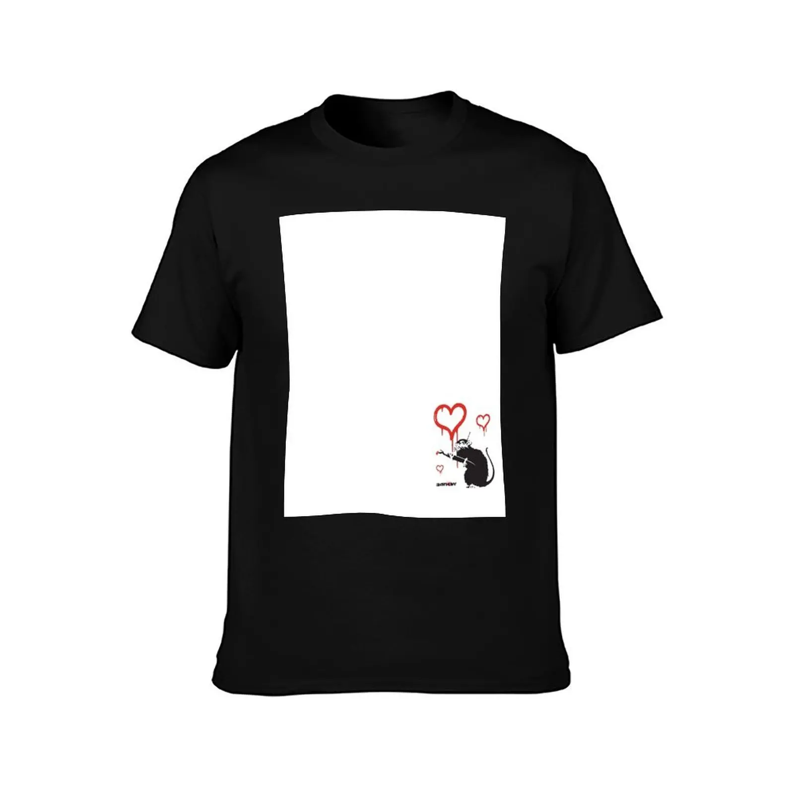 Banksy Hearts rat with remote control mind control Graffiti Street art with Banksy signature tag HD T-Shirt