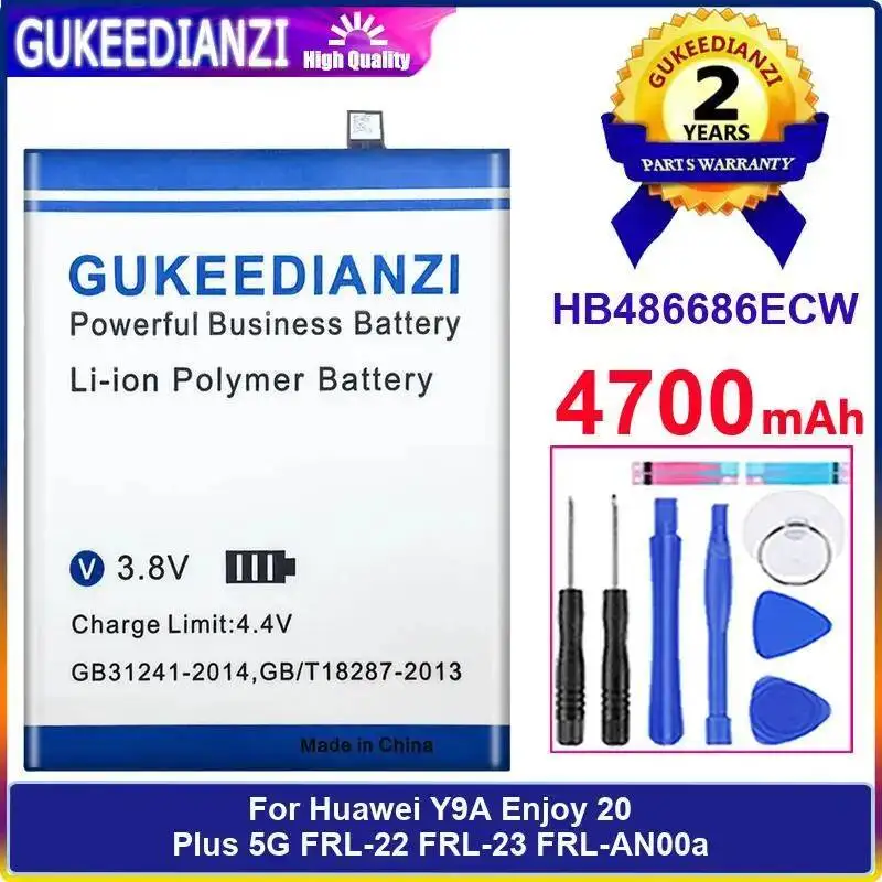 

HB486686ECW Stable For Huawei Y9A Enjoy 20 Plus 5G Frl-22 Frl-23 Frl-An00a Mobile Phone Battery 4700Mah