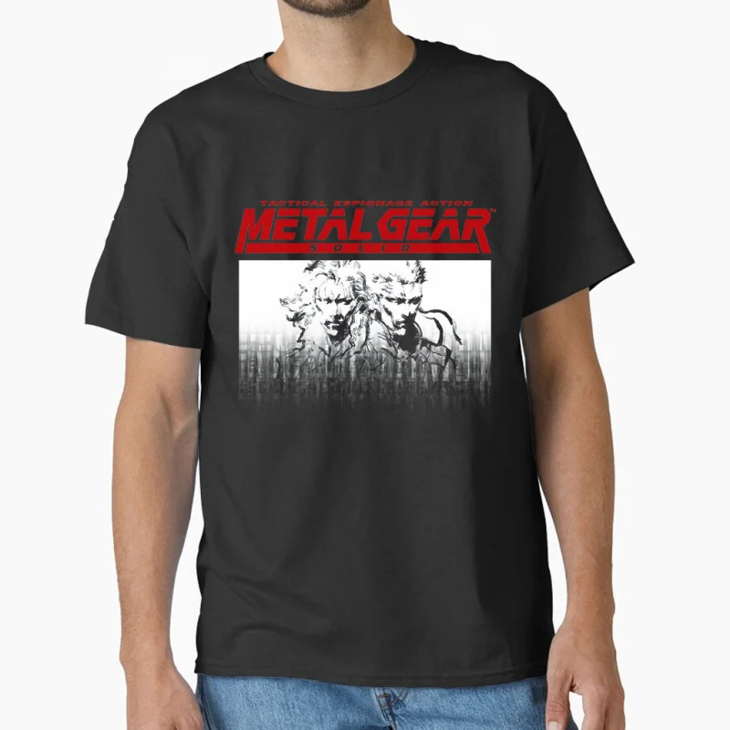 

80s Vintage video game Metal Gear Solid snake cyborg ninja MGS Kojima gift T shirt for men Large size Tops S-6XL