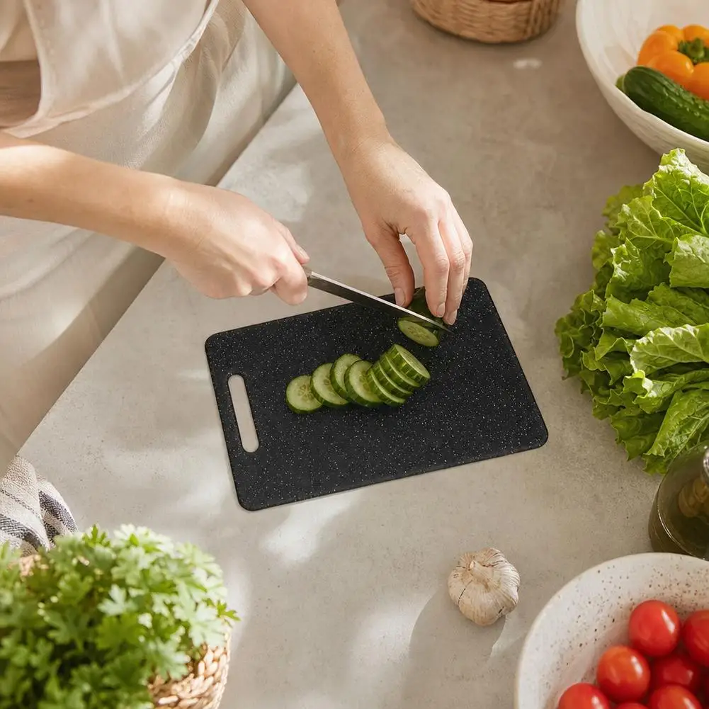 Marble Texture PP Cutting Board Antibacterial and Mildew Cutting Board Kitchen Vegetable Cutting Board Dishwasher Safe