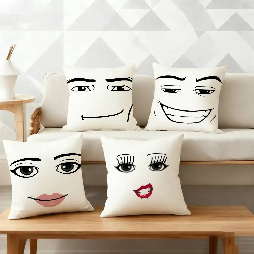 

Creative Funny Man Face Pillow Case Pattern Printed Pillowcase For Living Room Sofa Cushion Cover