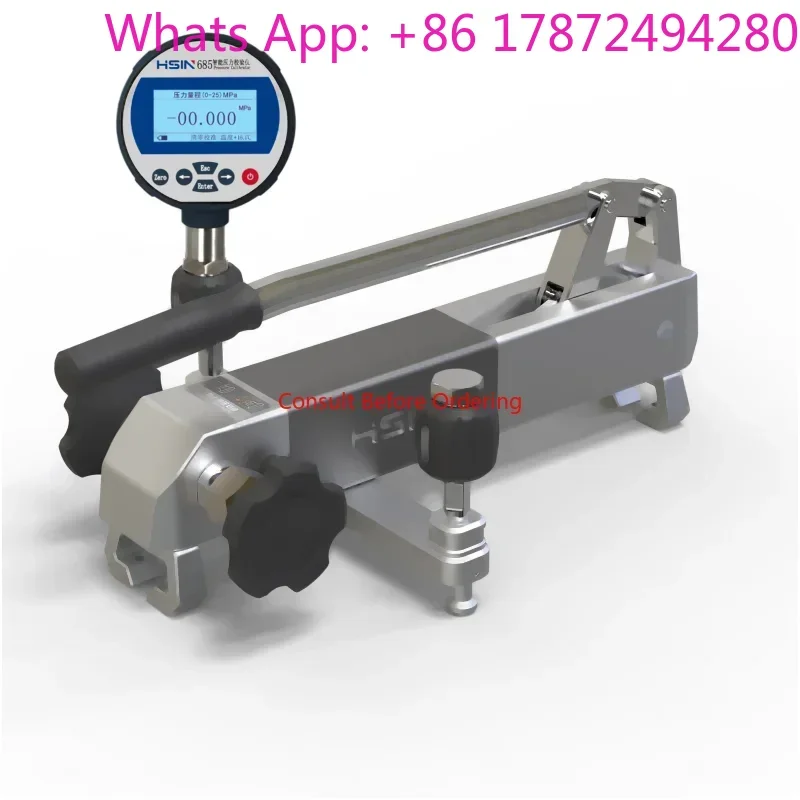Pneumatic Pressure Calibration Hand Pump Portable High Pressure Gauge Calibrator Test Instrument 143kgf/cm²