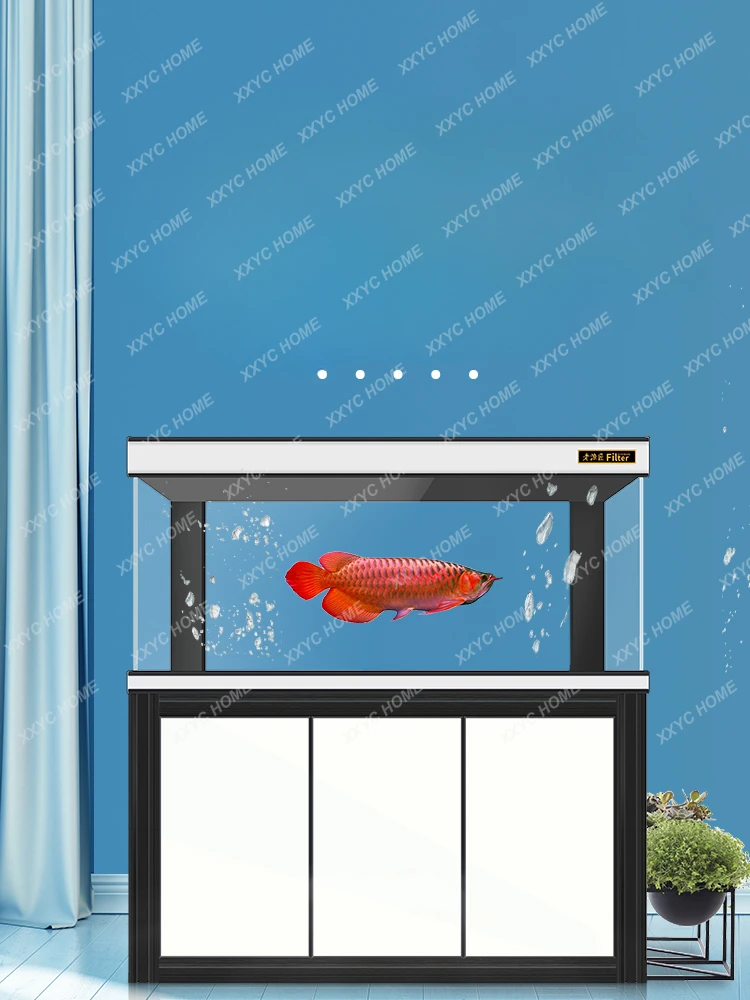 Fish Tank Household Landscape Super White Glass Aquarium Water-Free Ecological Dragon Fish Tank