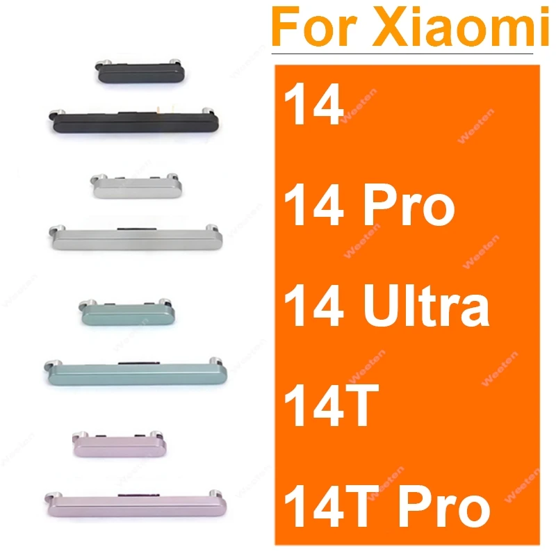 

Боковая кнопка включения и выключения громкости для Xiaomi 14 14T Pro, боковые клавиши сверхмощного громкости, запасные части для ремонта