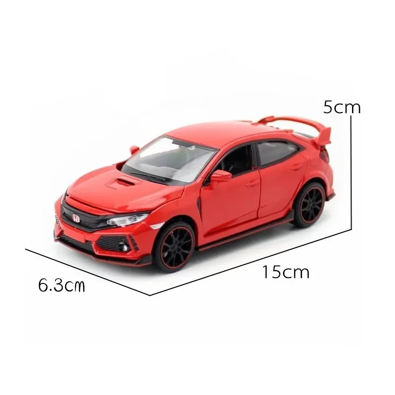 1:32 HONDA CIVIC TYPE-R Diecasts Toy Vehicles Metal Car Model Car Collection Toys for Children Christmas Gift A109