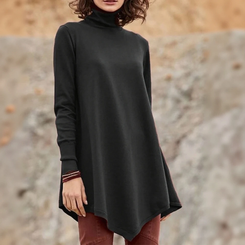 

Женские удобные осенние футболки 2025 года, однотонные эластичные облегающие повседневные футболки с длинными рукавами и круглым вырезом