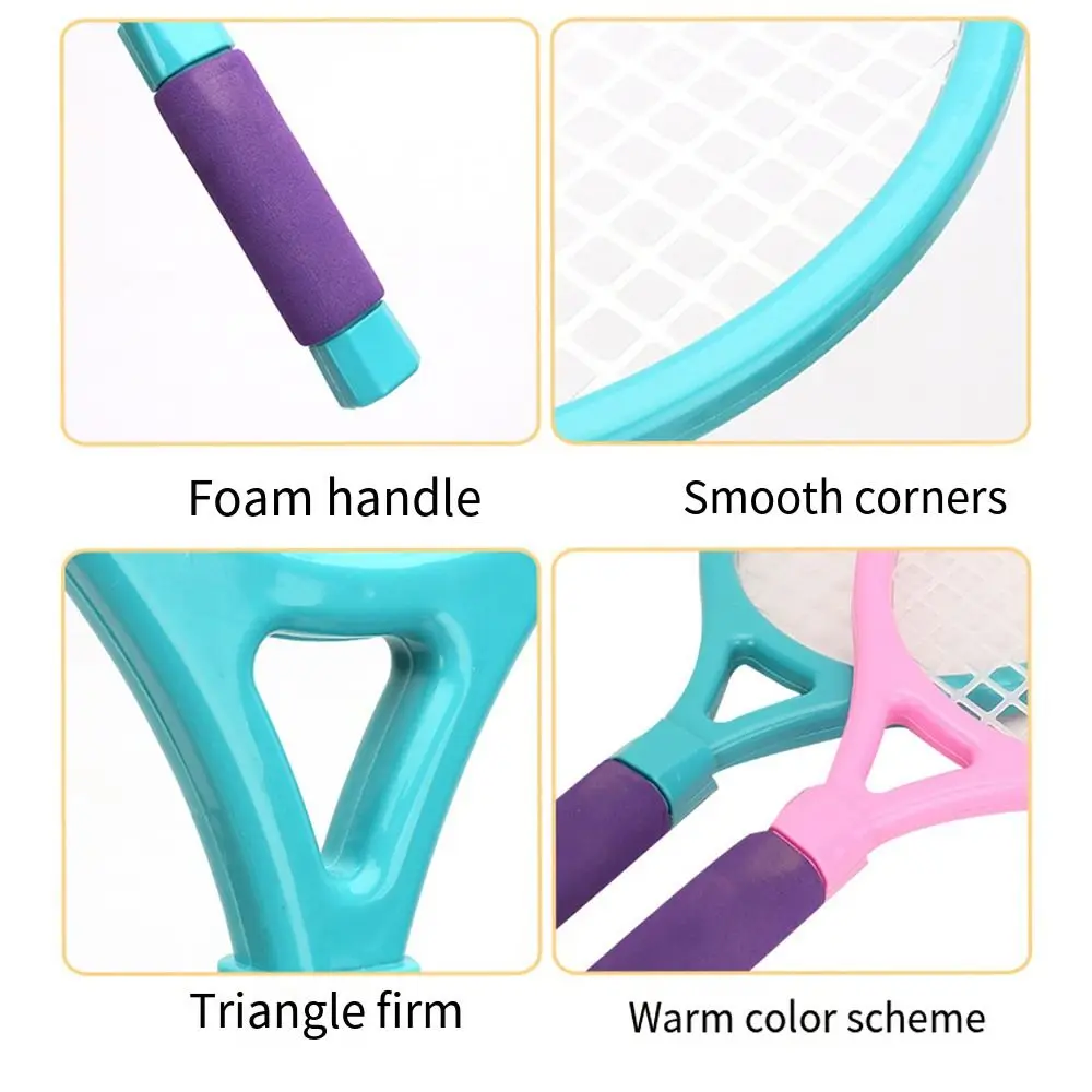 Comfortable Handle Badminton Rackets Set Portable Tennis Balls Badminton Children’s Toys Easy to Grip Anti-slip Tennis Play Set