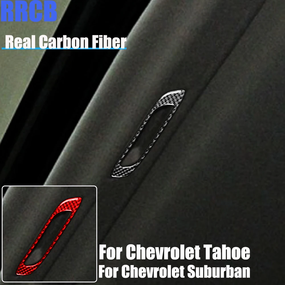 

Real Carbon Fiber Car Accessories Sunroof Puller Decorative Trim Soft Cover Sticker For Chevrolet Tahoe/Suburban 2007-2014