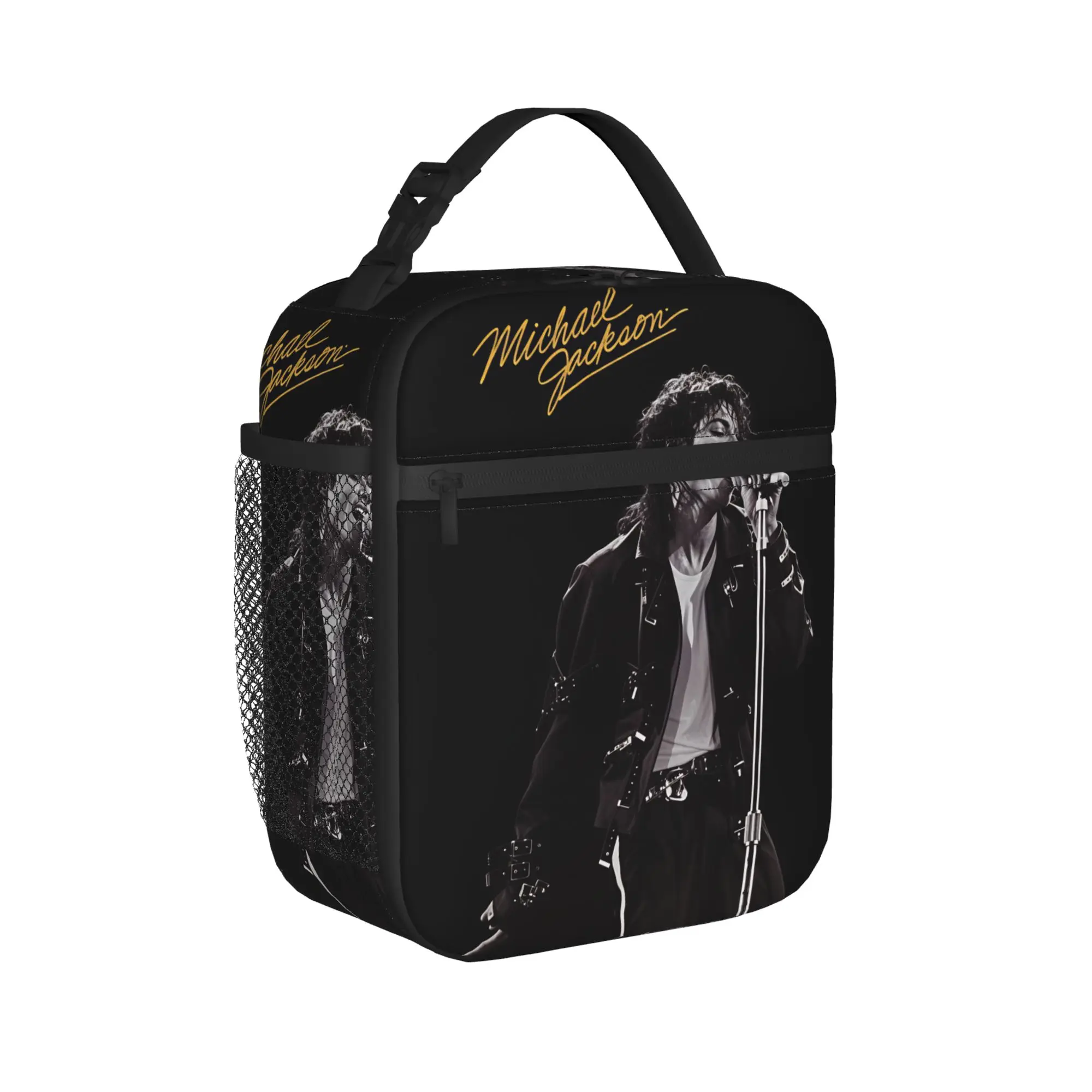 Michael Jackson Lunch Bag  Cute Lunch Box Outdoor Picnic Portable Thermal Tote Handbags For Women Oxford Custom Cooler Bag