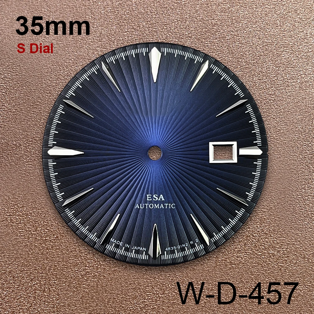 35 ミリメートル S ロゴカクテルダイヤル NH35 日本ムーブメントに適した高品質レッドグラデーションダイヤル時計修正アクセサリー