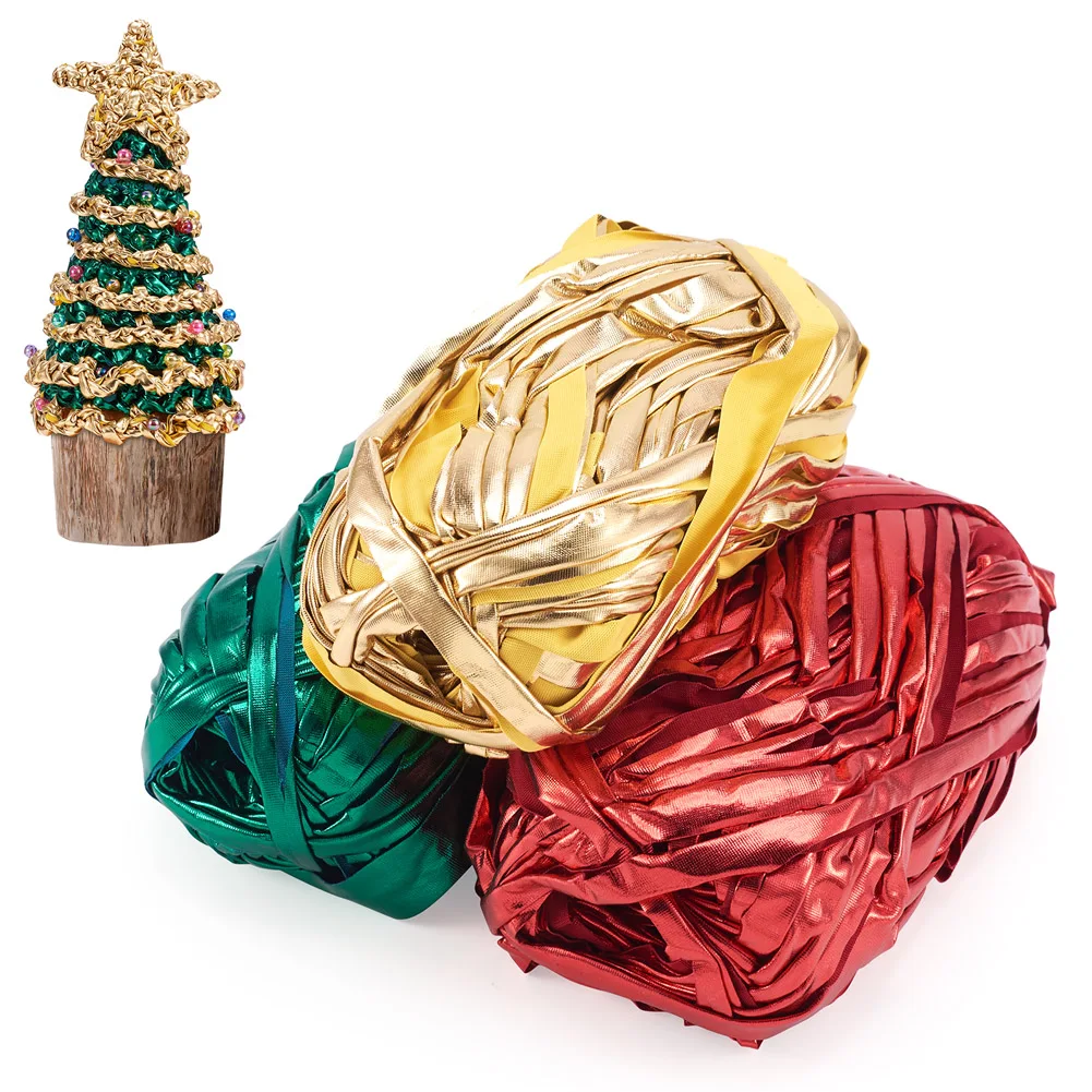 

19mm Sparkle Polyester Ribbon Mix Color Shining Christmas Decoration Making Material Rope DIY Hand-made Gift Making Findings