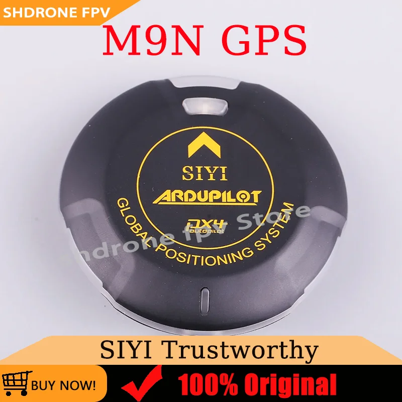 

SIYI M9N GPS GNSS Module with Safety Switch RGB Indicator Dual Anti-Jamming and Filtering Design for RC Drones