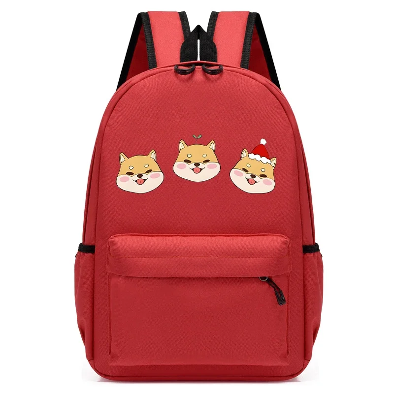 Mochila de dibujos animados para niño y niña, morral escolar ligero con diseño de tres Corgi y mosqueteros