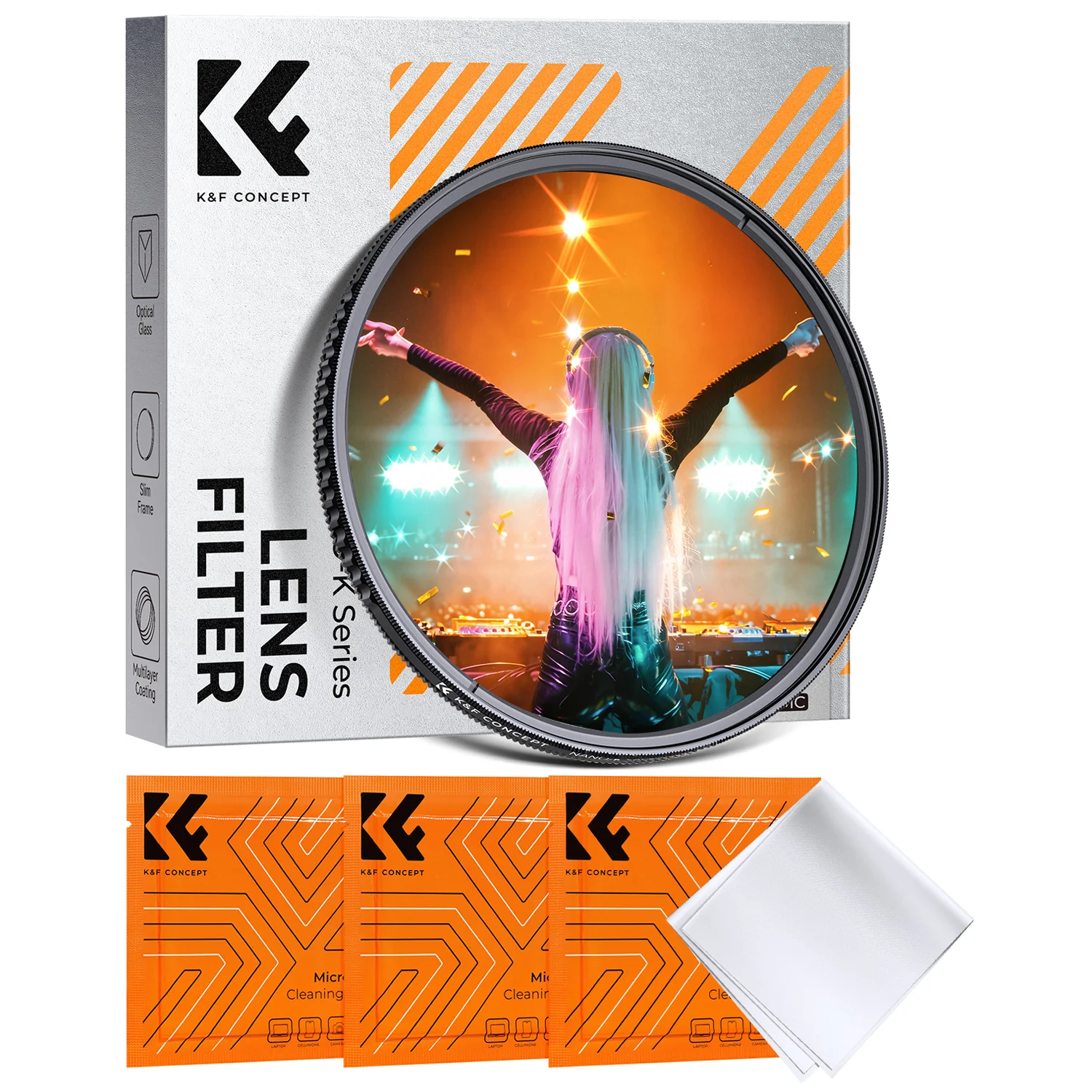 Filtry efektowe K&F CONCEPT Kaleidoscope Prism/Spiral Halo/Split Diopter/Motion Blur/4 6 8 Punktowy Filtr Obiektywu Aparatu do Fotografii — zdjęcie produktu 7