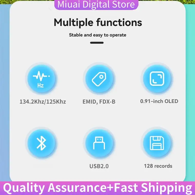

Animal Tag RFID Reader 134.2Khz 125Khz Dual-Frequency Pet Chip Scanner USB+Bluetooth Pet Cat Dog Chip Scanner For Animal Tag-A74