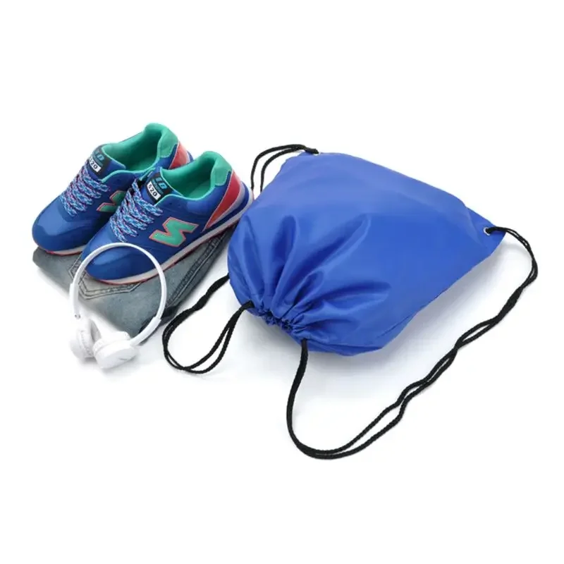 10 stücke Kordel zug Rucksack Tasche mit reflektieren den Streifen String Rucksack Cinch Säcke Tasche Bulk für Schule Yoga Sport Gym Reisen