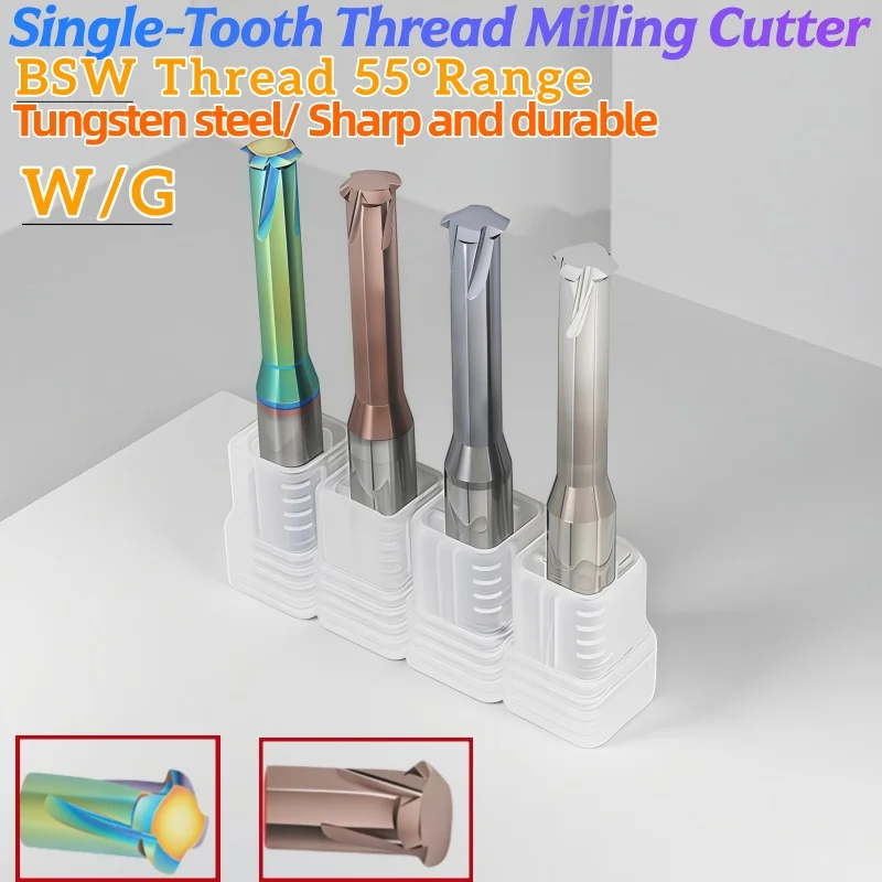

1PCS CNC Machine Solid G/W 55 Degree Single Tooth Thread Milling Cutter 1/16 1/8 3/16 1/4 5/16 3/8 7/16 1/2 5/8 3/4 1''--