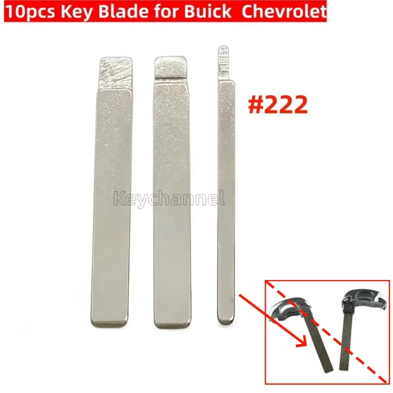 Keychanne10pcs #222 Car Smart Remote Key Blade HU100 Emergency Blank Head For Buick Excelle Malibu XL CRUZE Cadillac Camaro