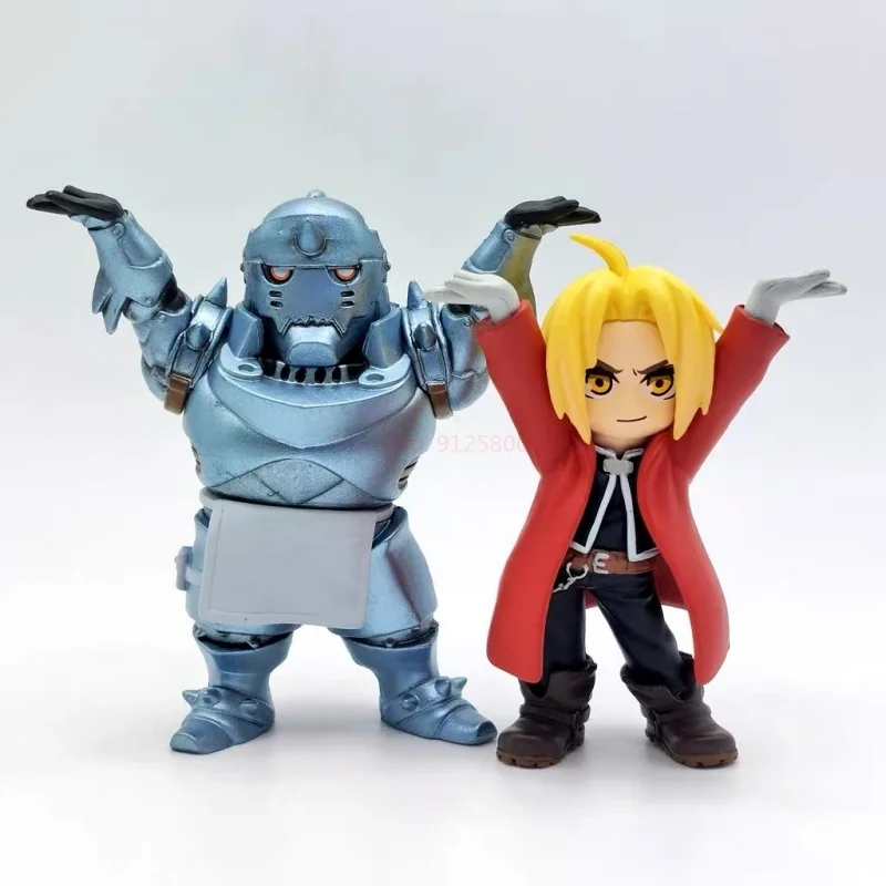 Genuine Spot Bandai Full Metal Alchemist Edward Elric Pen Holder Twisted Egg Alphonse Roy Dolls Doll Model Desktop Decoration