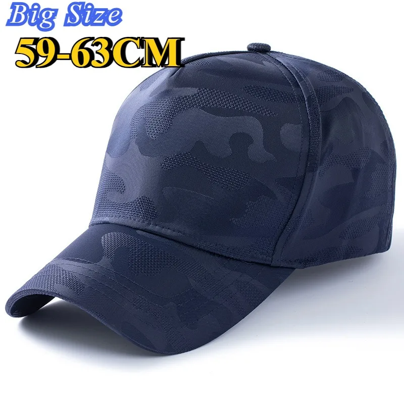 New Big Size 62cm Spring Summer New Running Baseball Caps Men's Quick-drying Camouflage High-top Baseball Hats Casual Korean