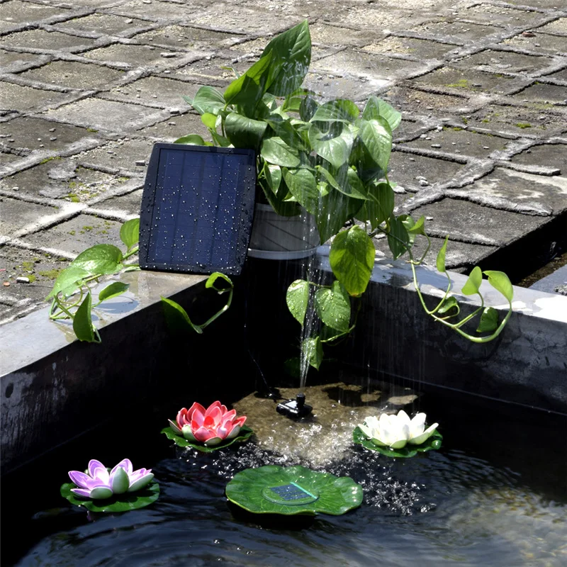 

AISITIN Solar DC Brushless Landscape Fountain 2.5W Garden Pool Rockery Shower Solar Water Pump for Pond, Garden