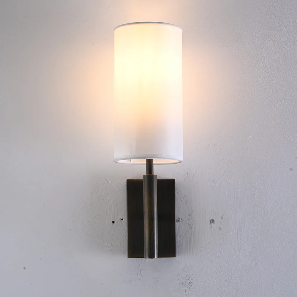 

All-copper Wall Lamp Living Room Background Wall Lamp Simple Bedroom Bedside Lamp Study Room Personalized Stair Aisle LED Lamp