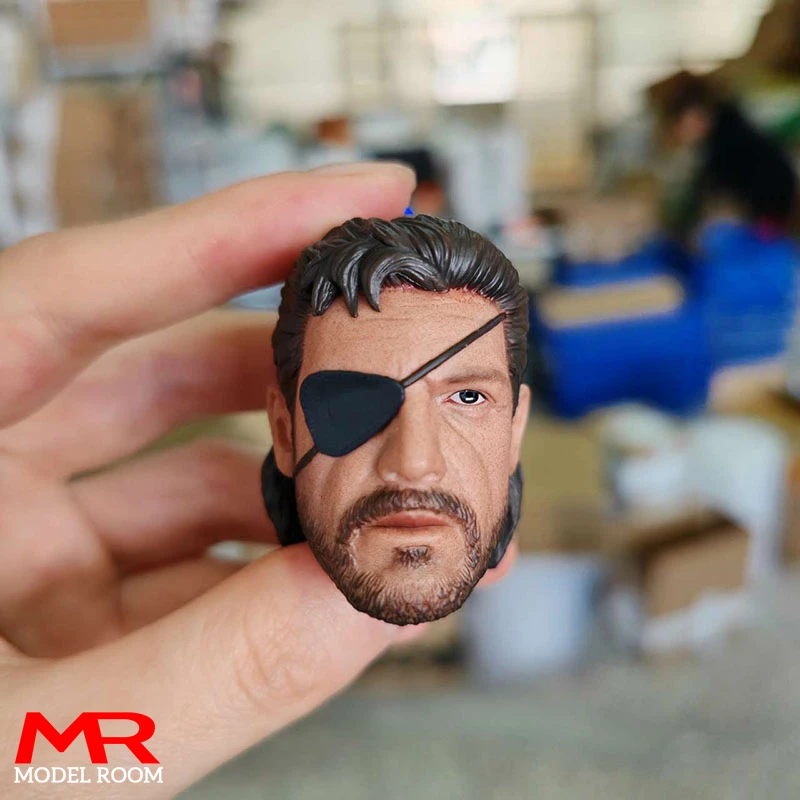 1/6 Scale Solid Snake Head Sculpt PVC Male Head Carving Model Fit 12'' Soldier Action Figure Body Dolls