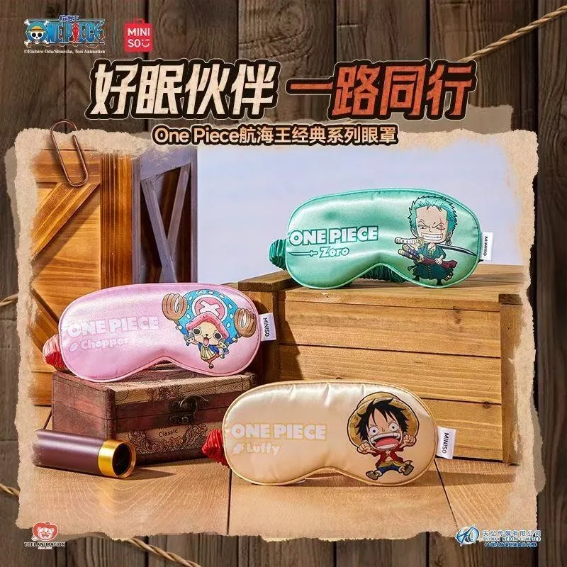 

Miniso One Piece Eyeshade Luffy Zoro Chopper Anime Figure Cotton Sleeping Eye Mask Cover EyePatch Shade Travel Sleep Friend Gift
