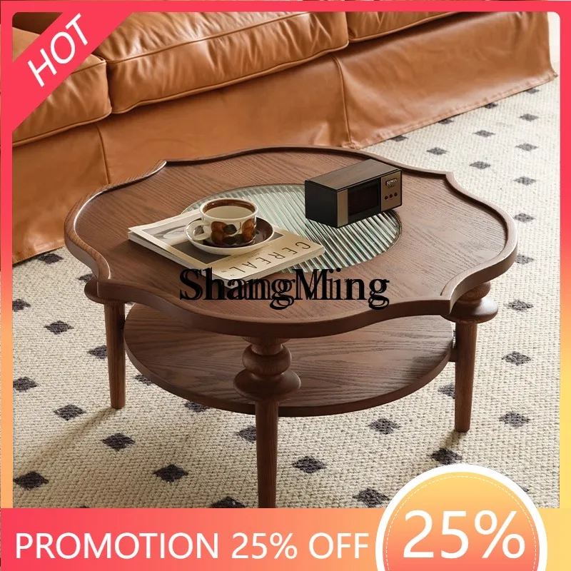 

CL glass petals coffee table small apartment glass living room round petals flower