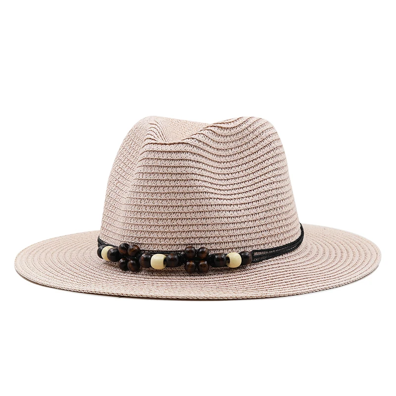 New Big Size 59-60CM Panama Hat Summer Sun Hats for Women Man Outdoor Beach Straw UV Protection Cap Chapeau Jazz Trilby Cap