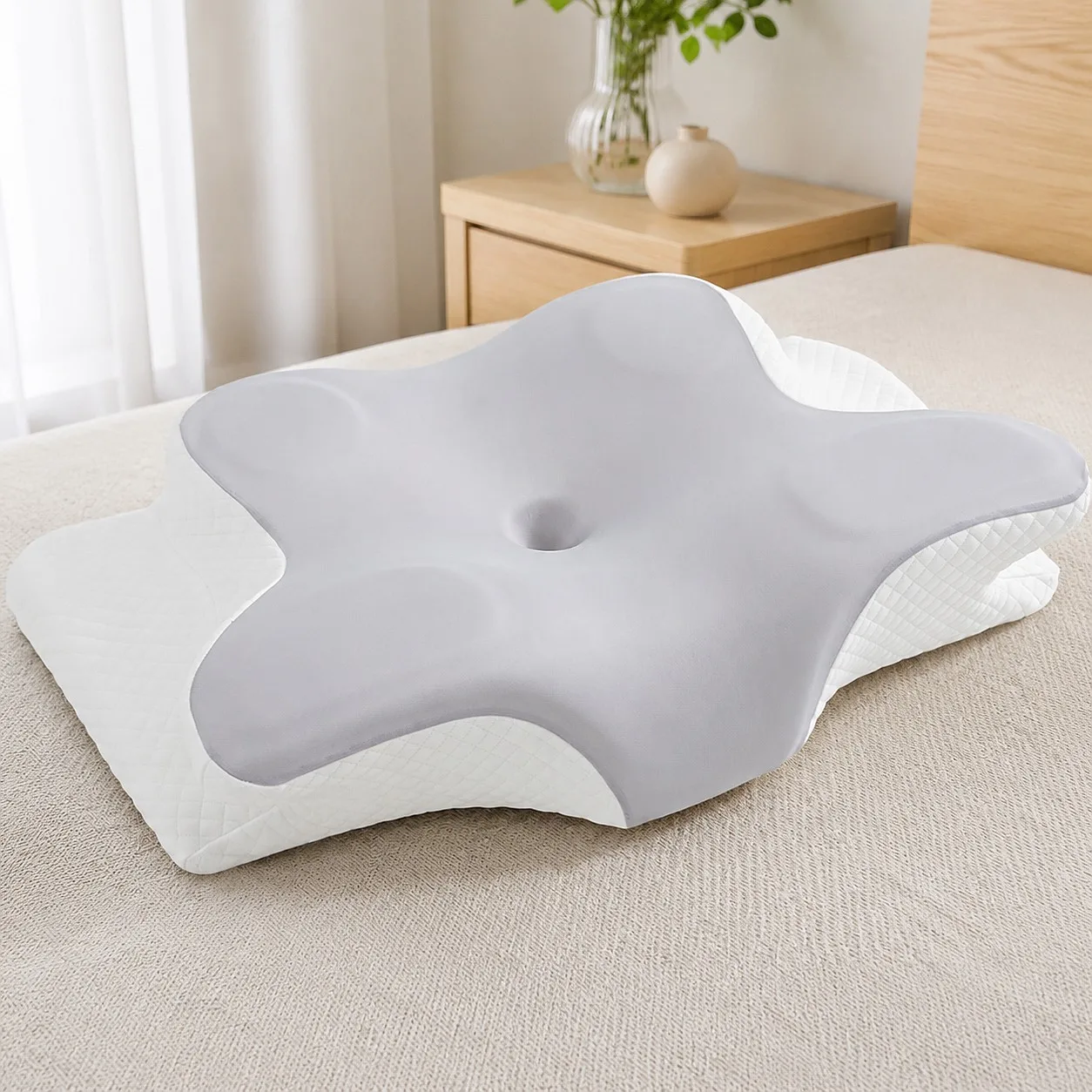 Ergonomic Memory Foam Cervical Pillow - Slow Rebound Butterfly Pillow for Neck Pain Relief Wholesale