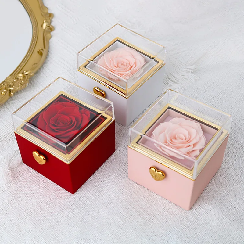 Surprise Instant Flip necklace Box gift Valentine's Day Birthday Anniversary Mother's Day Rose Box proposal artifact