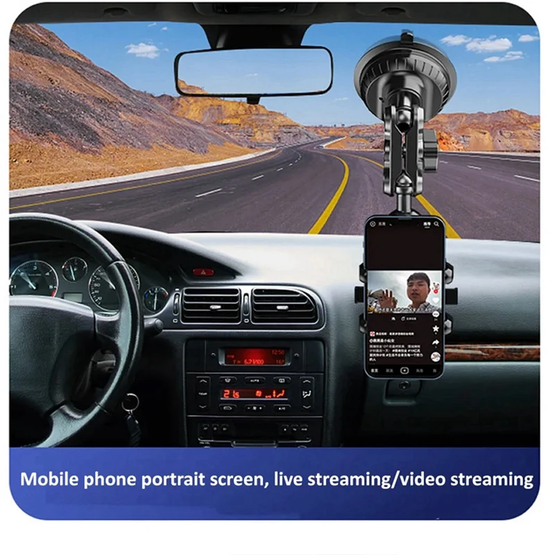 วงเล็บโทรศัพท์มือถือในรถยนต์ Selfie FIXED Universal Outdoor Travel Self-Driving Sucker สําหรับกระจกหน้าต่างรถยนต์