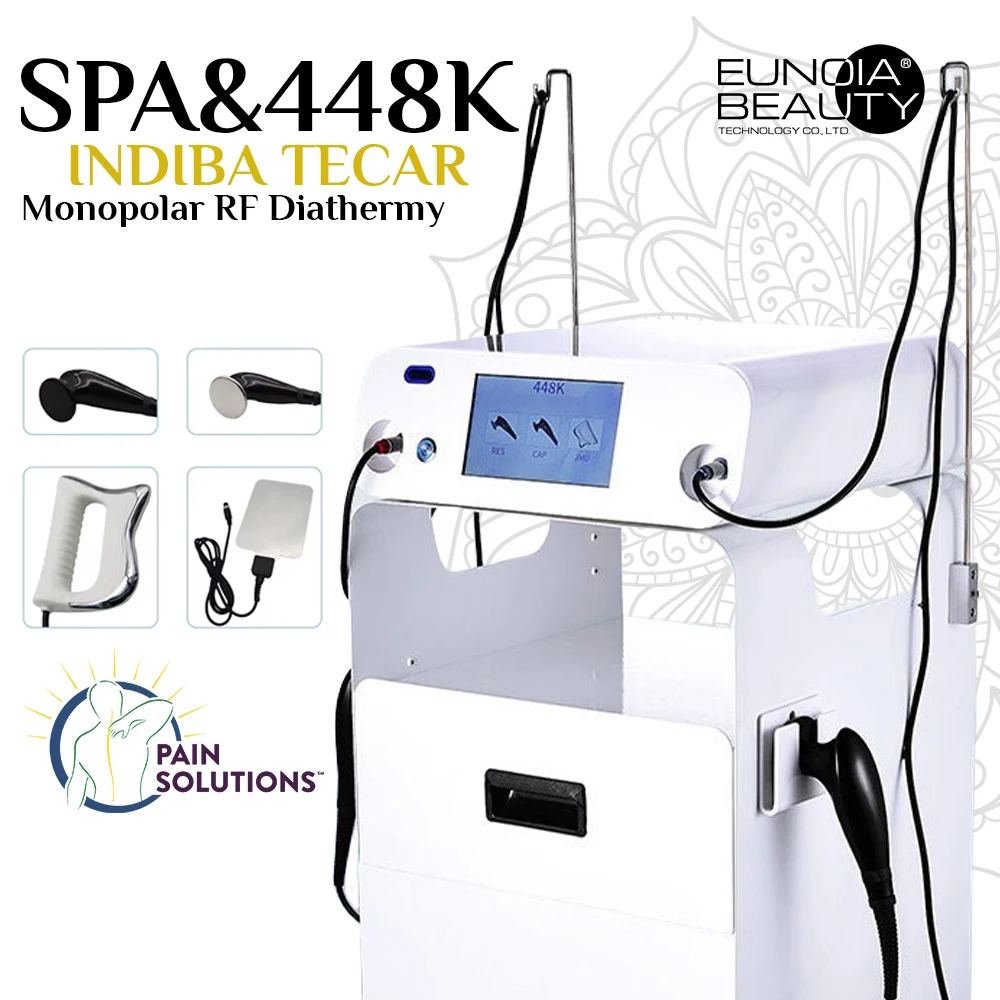 

SPA&448K Tecar Therapy Machine 45℃ Diathermy Pain Management Cell Balance Lymph Drainage Professional Deep Beauty Health Device