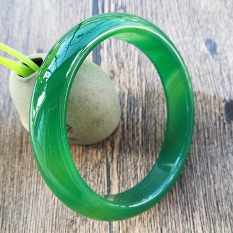 

Natural Jade Bangles Women's Green Jadeite Bracelet Fashion Charm Round Perfect Handring Women Men Fine Jewelry