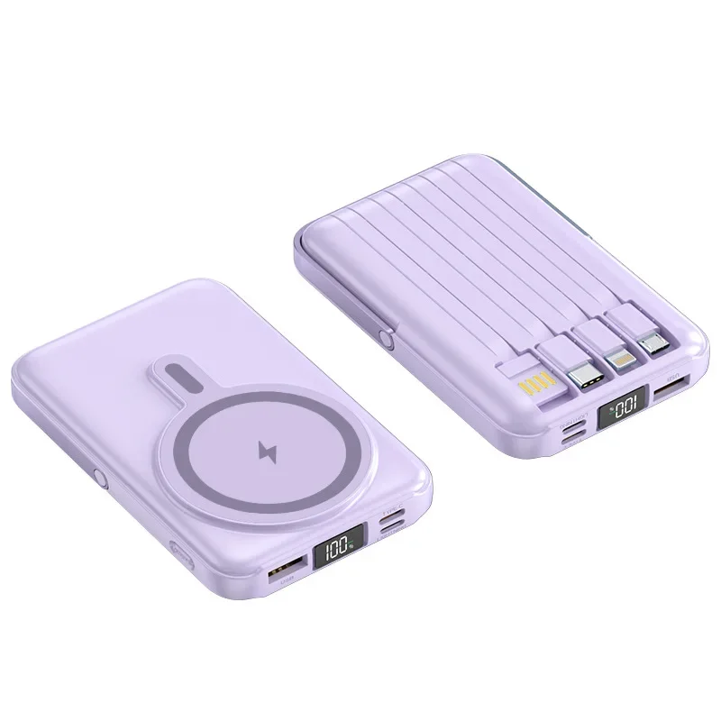 20000mAh Magnetic Wireless Power Bank Portable Charger with Cable Stand Battery Pack for iPhone 16 Xiaomi Samsung view 5