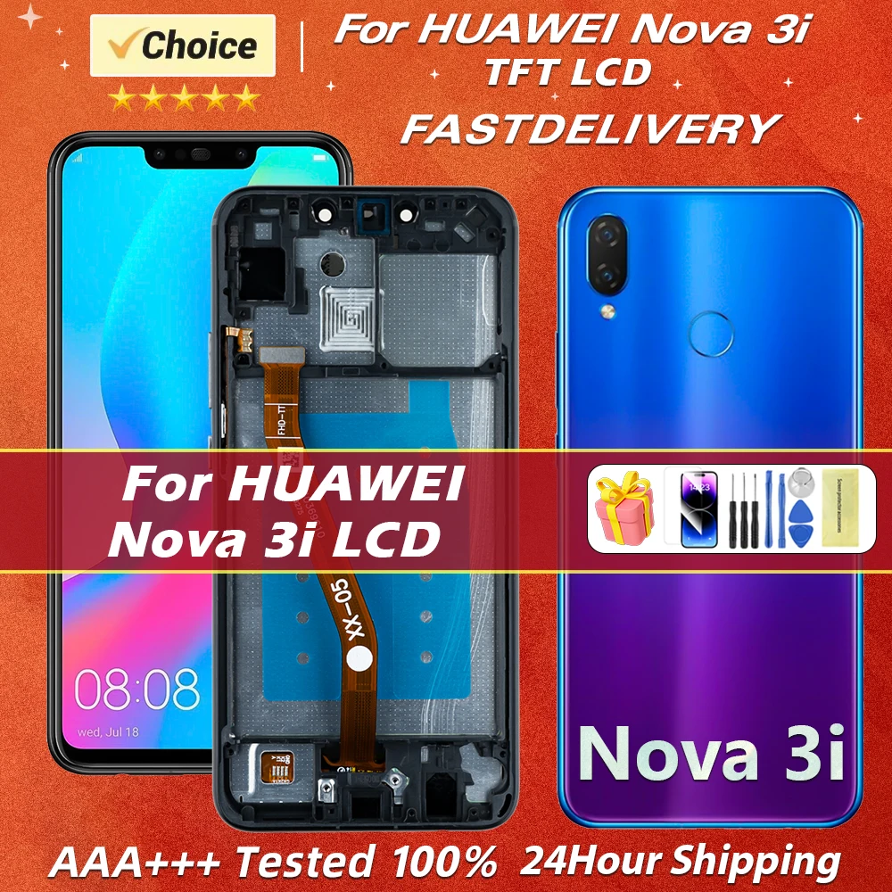 NEW For Huawei Nova 3i LCD INE-LX1 Display Touch Screen INE-LX2 Replacement For Huawei P Smart Plus 2018 LCD INE-LX2r LCD