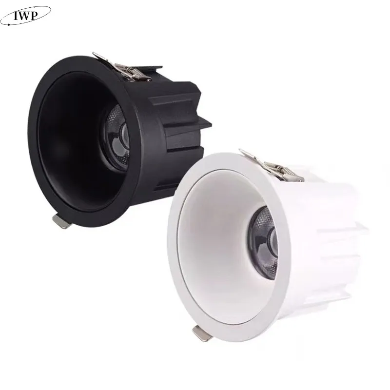 

Waterproof IP65 LED Embedded COB Downlight Dimmab 7W12W 15W 18W 20W 24W Applicable to Kitchen Bathroom deep Anti glare Spotlight