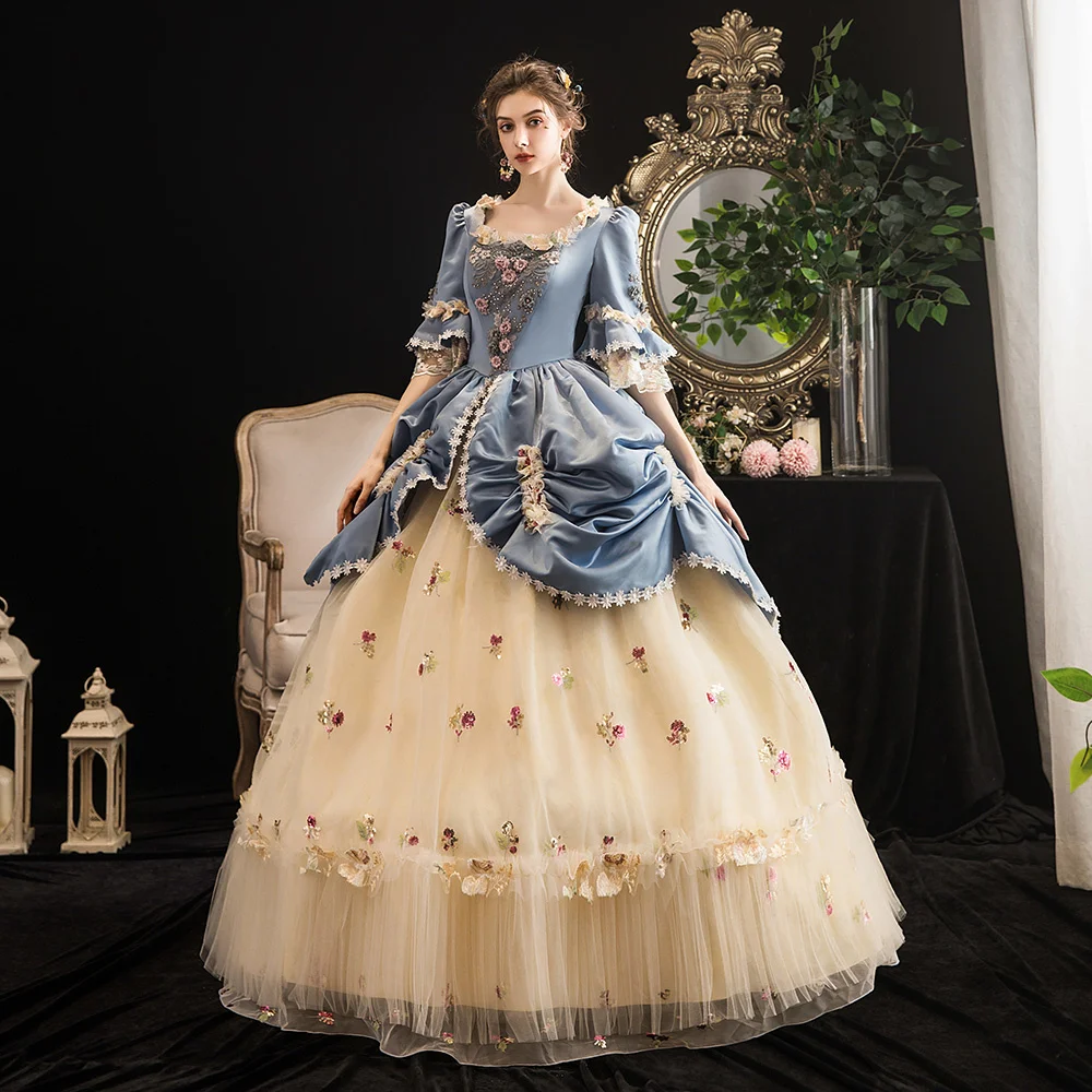 Georgian Lace Marie Antoinette Ball Gown Adult Victorian Costumes for women