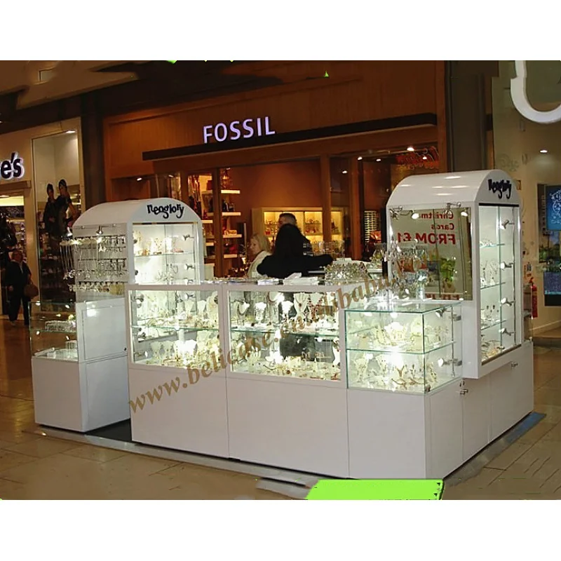 2025customized.Jewelry display vitrine and mall kiosk
