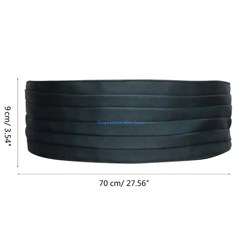 N7YF Stylowy czarny talię Cincher Pasband Dress Pasek Szerokie pasy dla kobiet