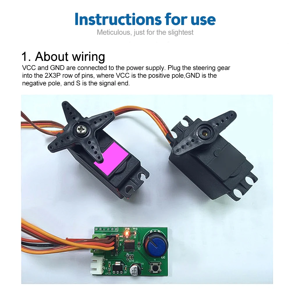 DC 5V-9V Dual Kanal Servo Motor Drive Modul Controller Debugger für SG90/MG995/MG996 roboter Servo Control Modul